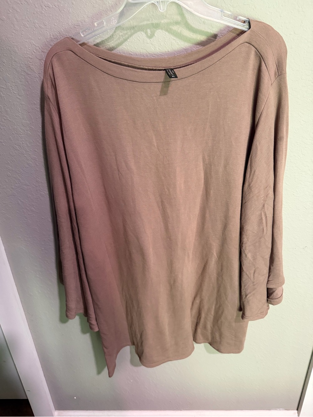 Women's Relaxed Boatneck Blouse - Taupe